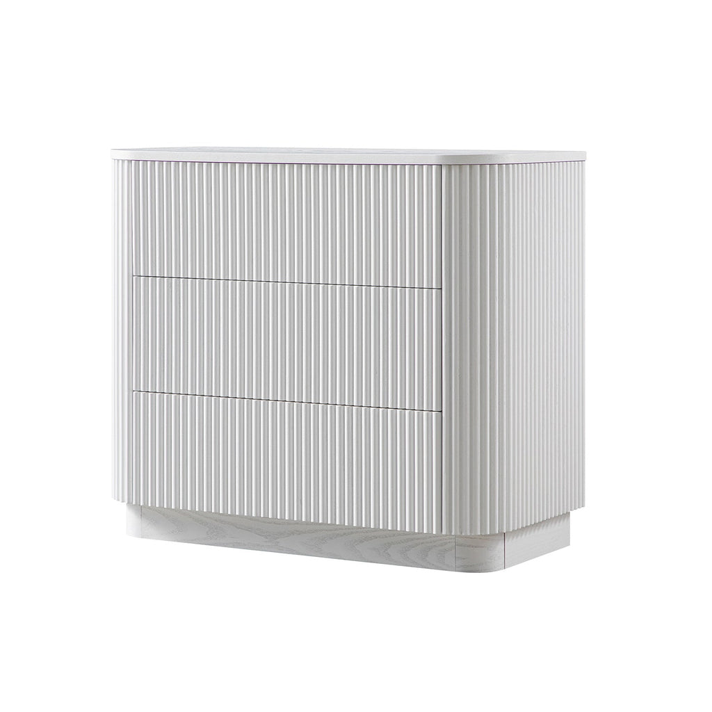 Maru Chest of 3 Drawers, Washed White