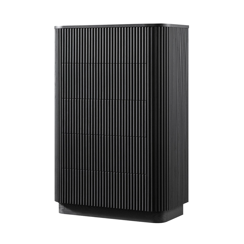 Maru Chest of 5 Drawers, Black