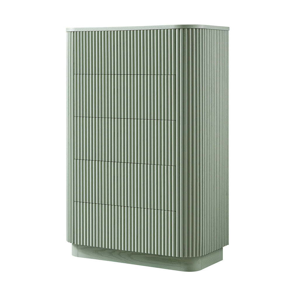 Maru Chest of 5 Drawers, Sage Green