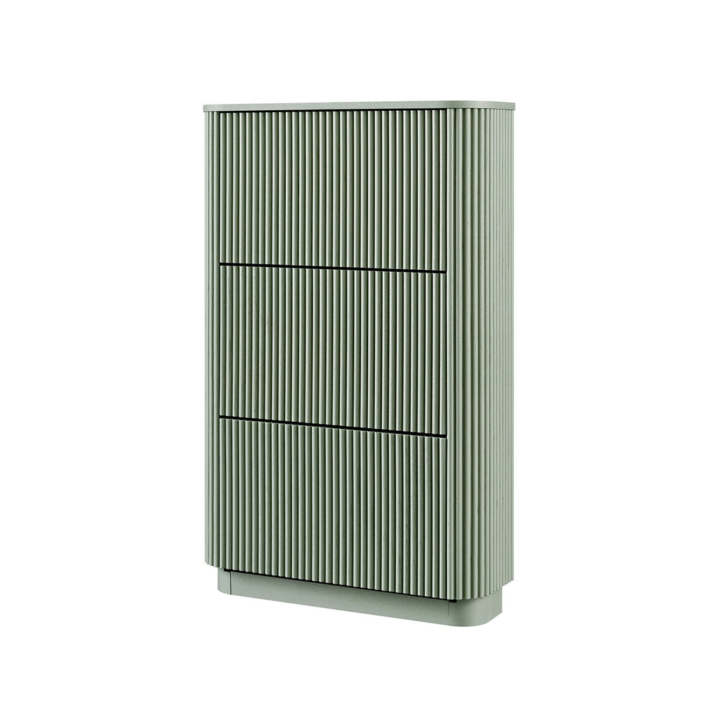 Maru 3-Door Shoe Storage Cabinet, Sage Green