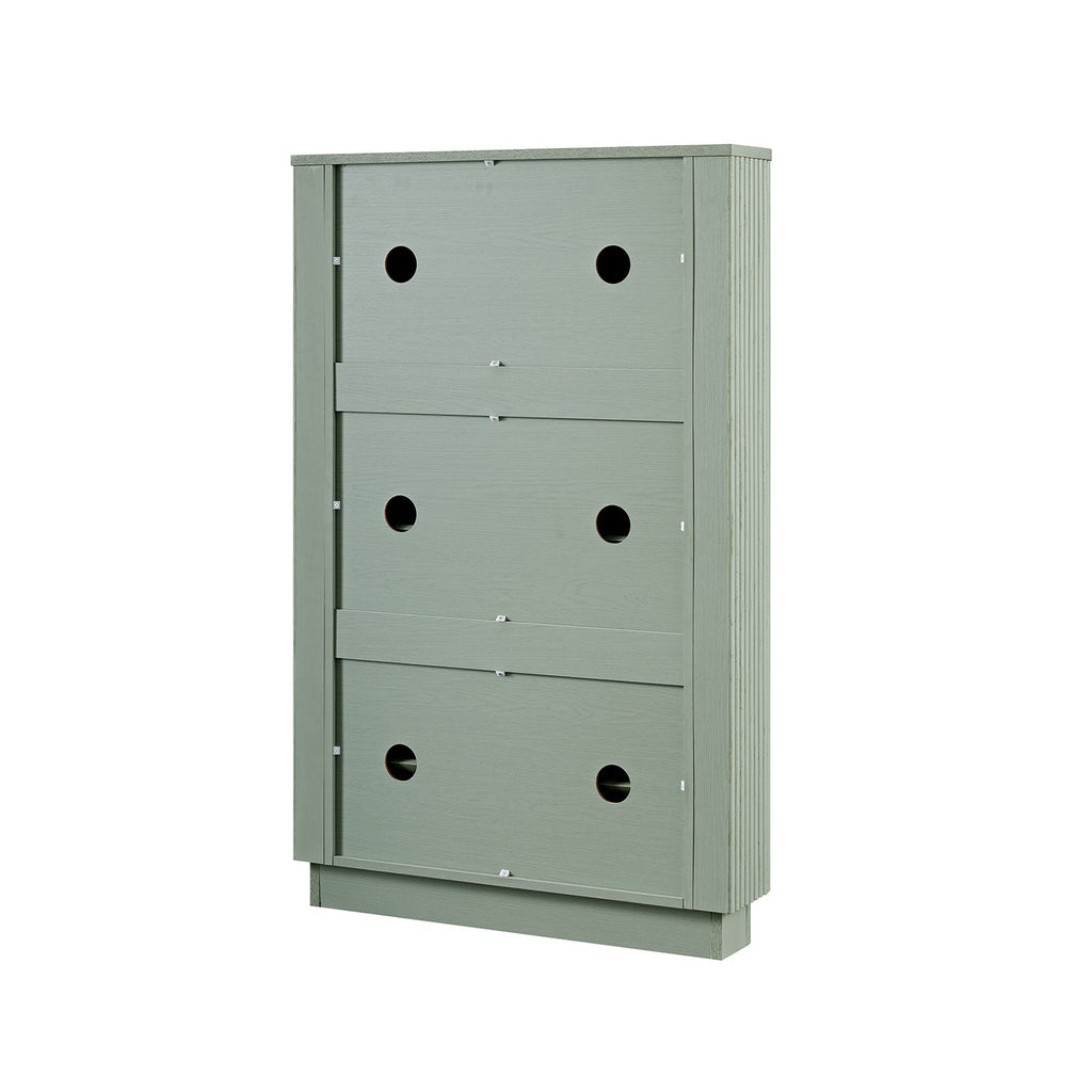 Maru 3-Door Shoe Storage Cabinet, Sage Green