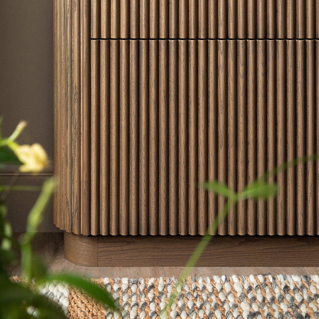 Maru 3-Door Shoe Storage Cabinet, Silver Oak