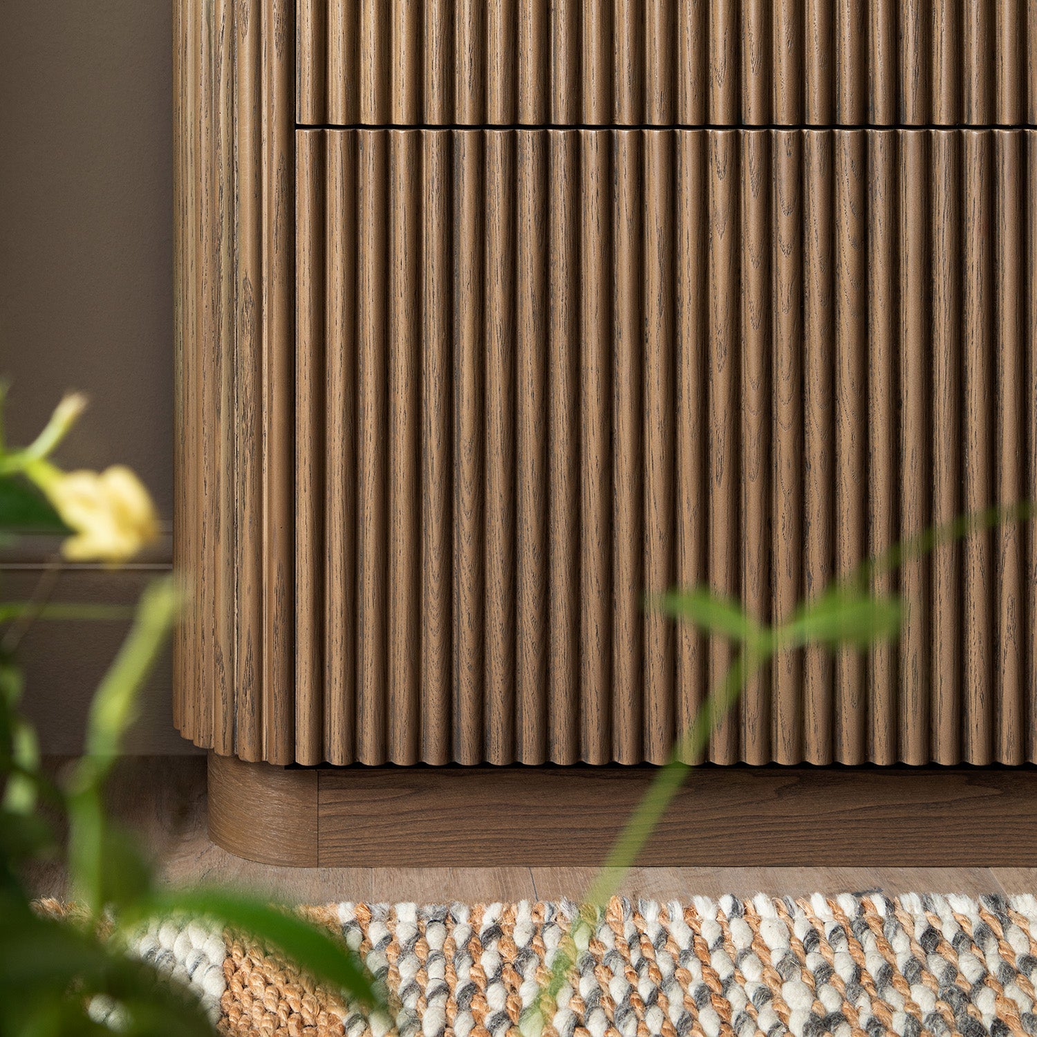 Maru 3-Door Shoe Storage Cabinet, Silver Oak