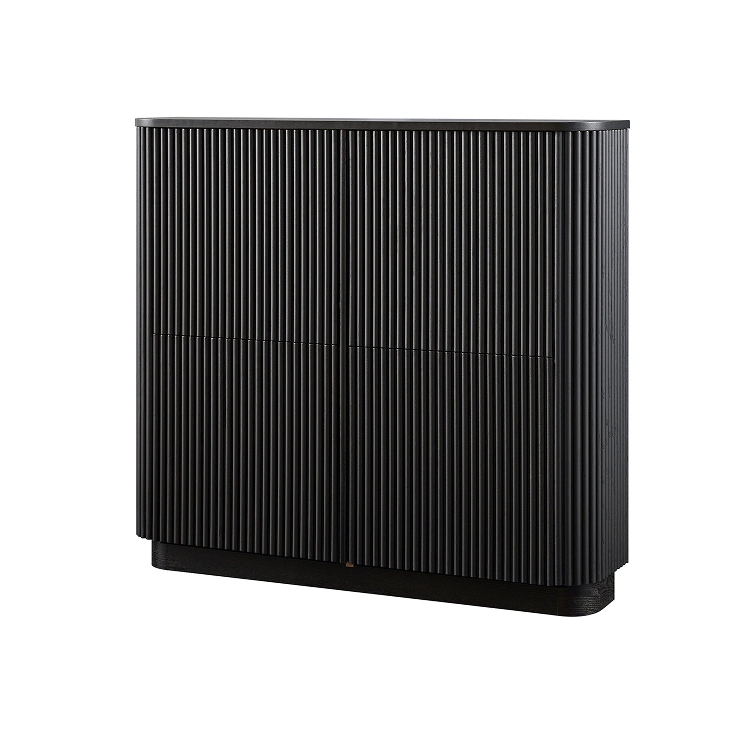 Maru 4-Door Shoe Storage Cabinet, Black