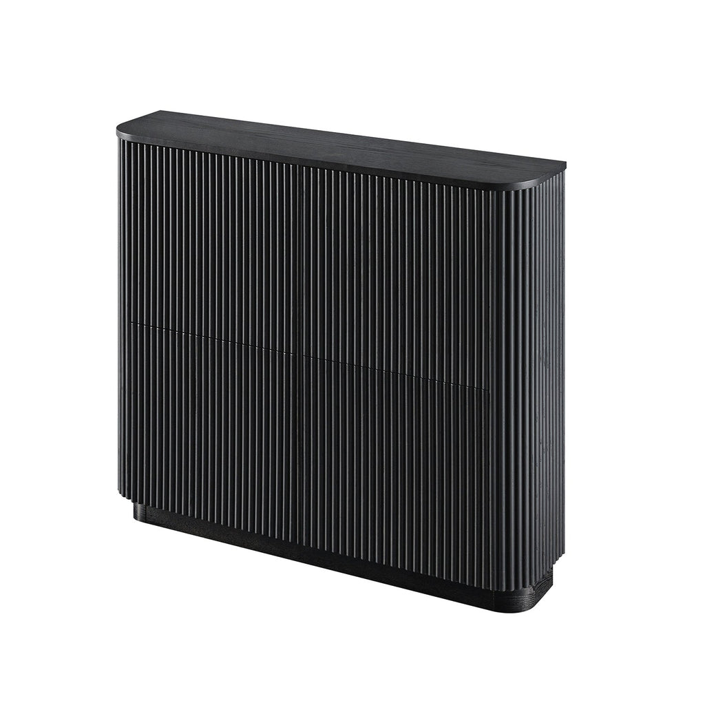 Maru 4-Door Shoe Storage Cabinet, Black