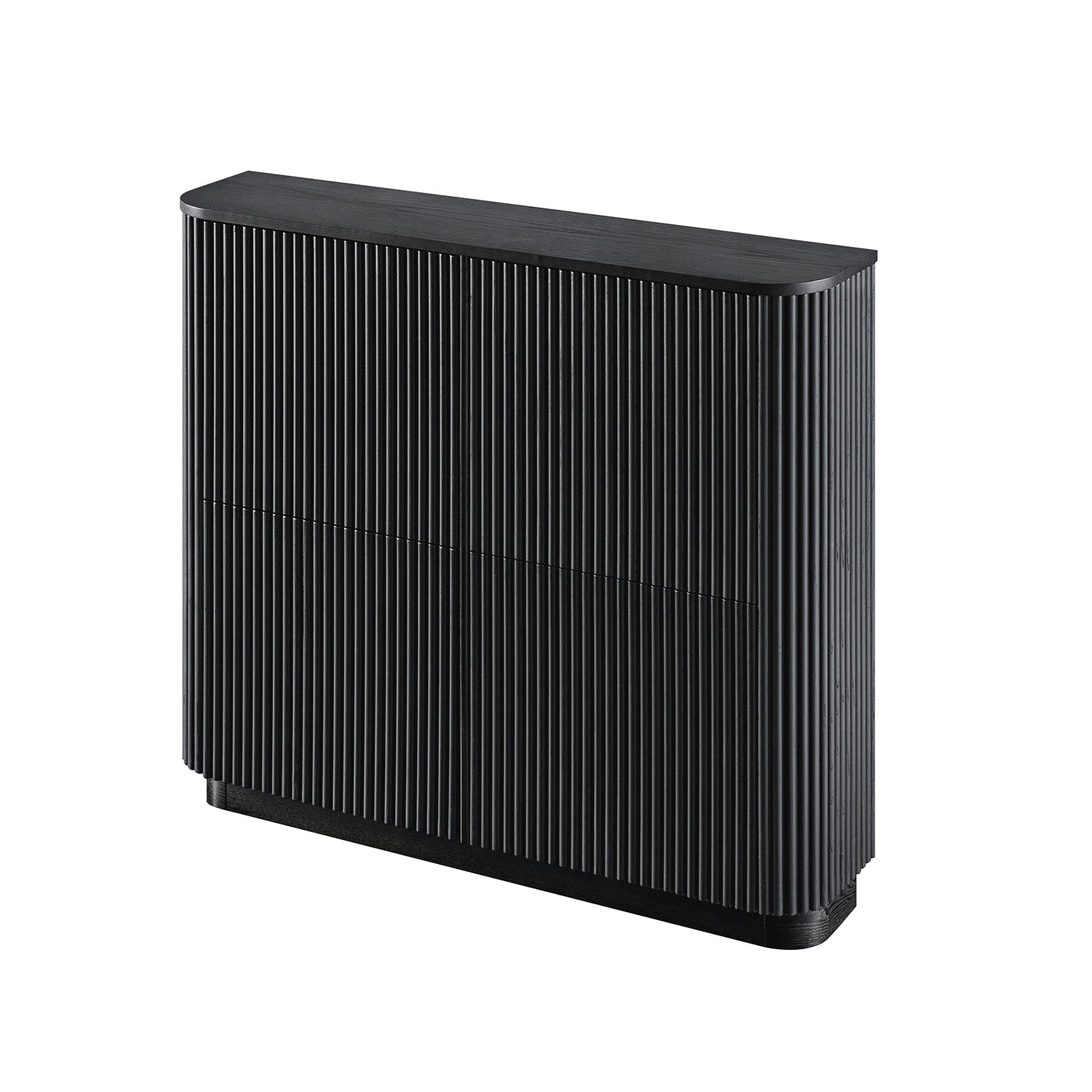 Maru 4-Door Shoe Storage Cabinet, Black