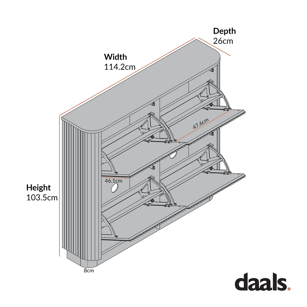 Maru 4-Door Shoe Storage Cabinet, Sage Green