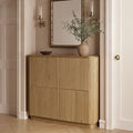 Maru 4-Door Shoe Storage Cabinet, Oak