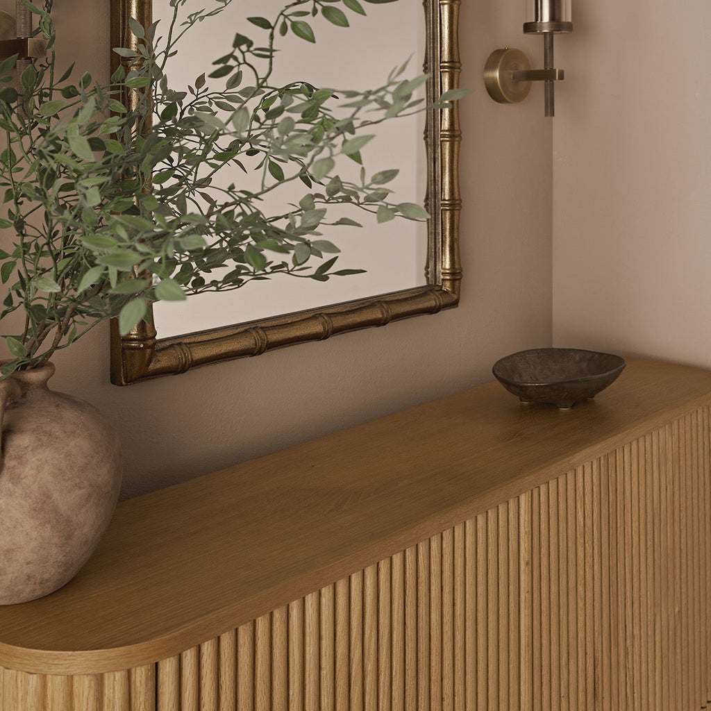 Maru 4-Door Shoe Storage Cabinet, Oak