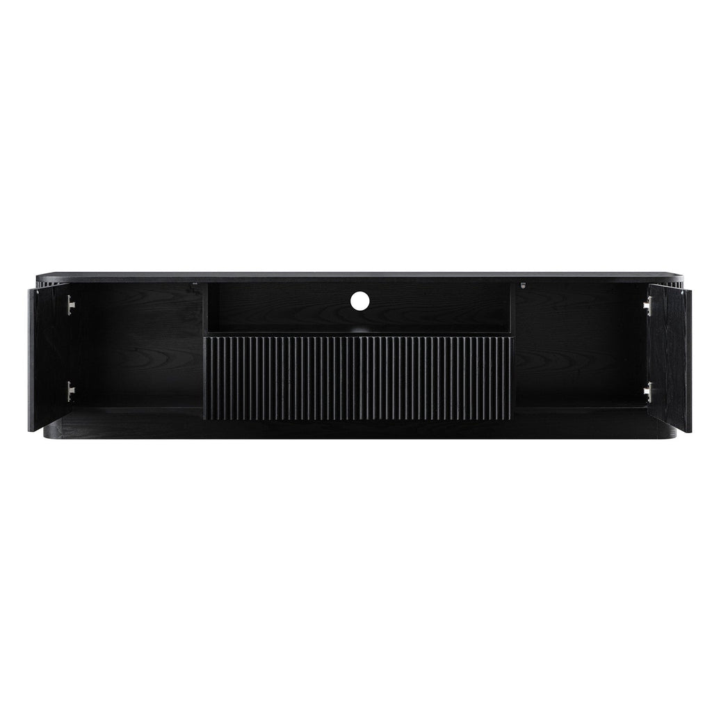 Maru 200cm Wide TV Unit with Drawers, Black