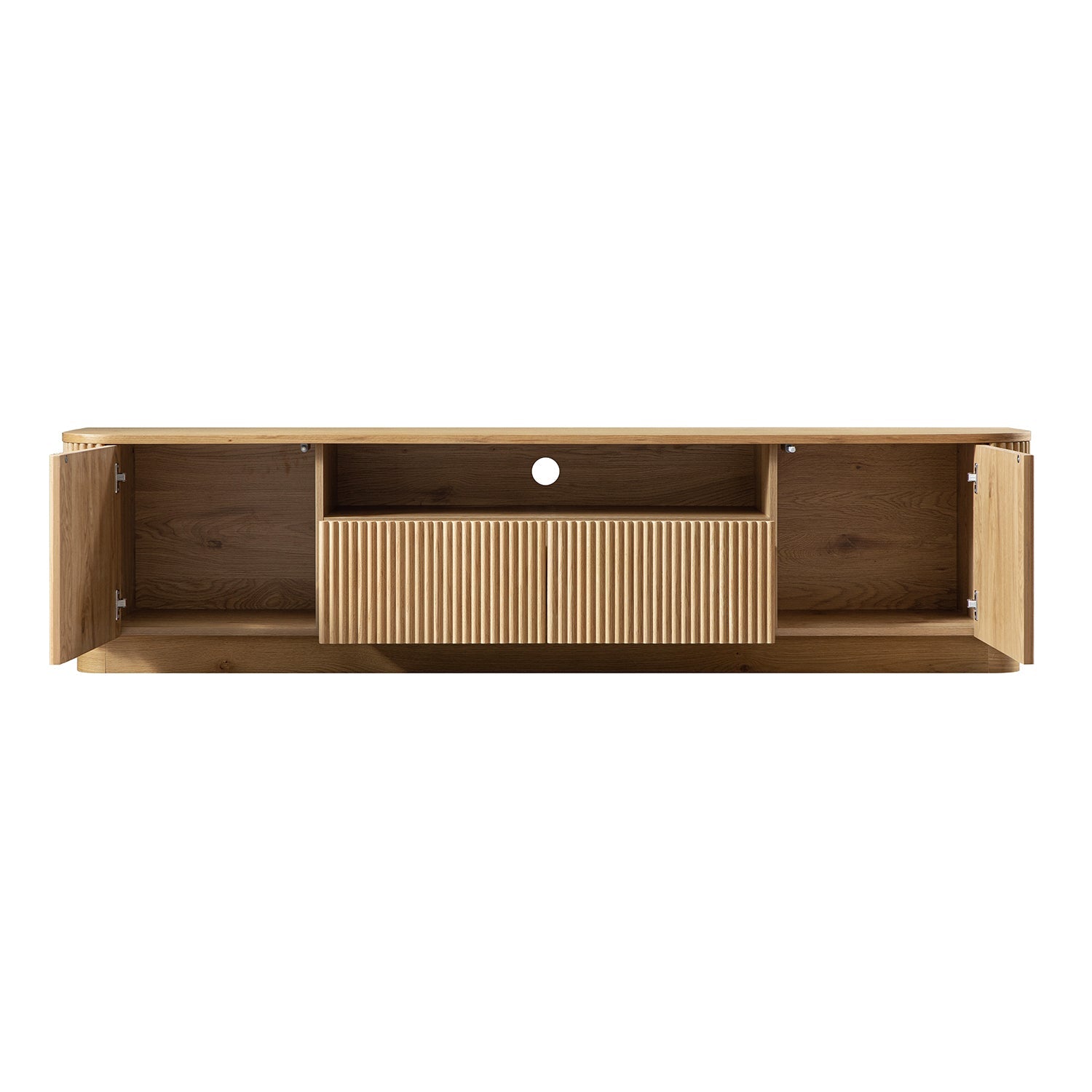 Maru 200cm Wide TV Unit with Drawers, Oak