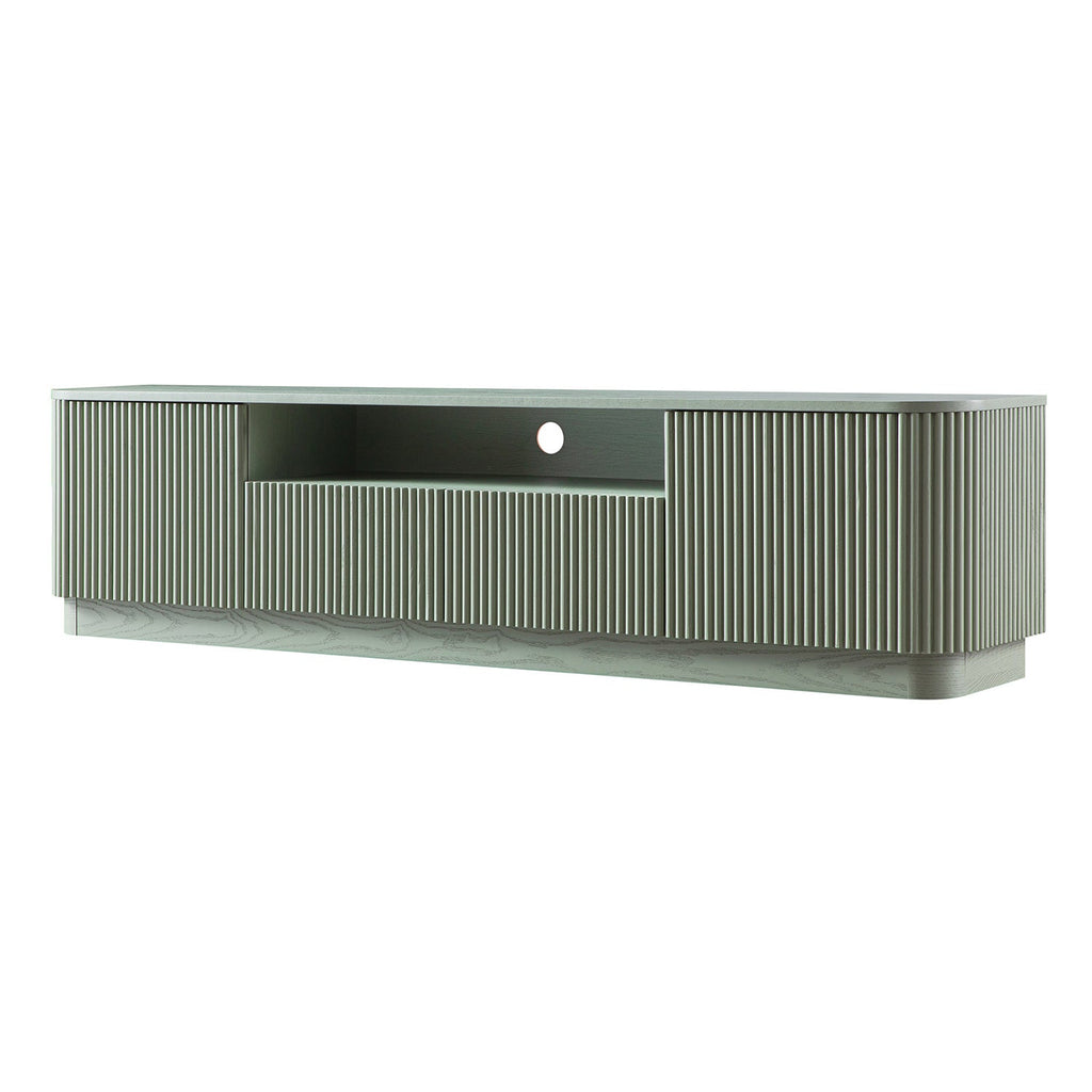 Maru 200cm Wide TV Unit with Drawers, Sage Green