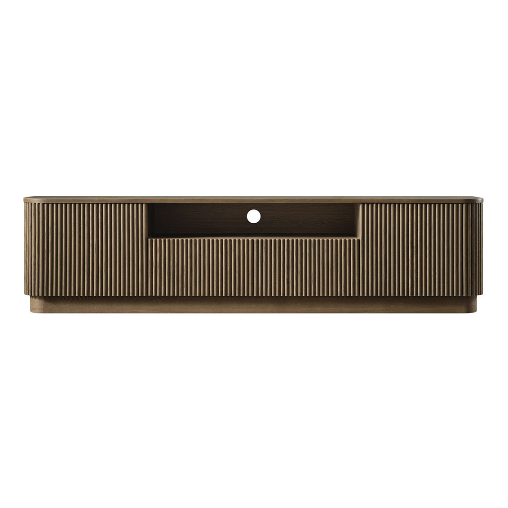 Maru 200cm Wide TV Unit with Drawers, Silver Oak