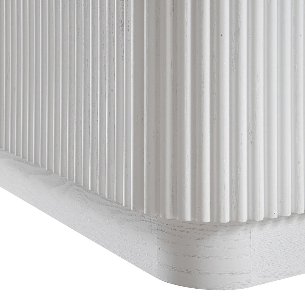 Maru 200cm Wide TV Unit with Drawers, Washed White