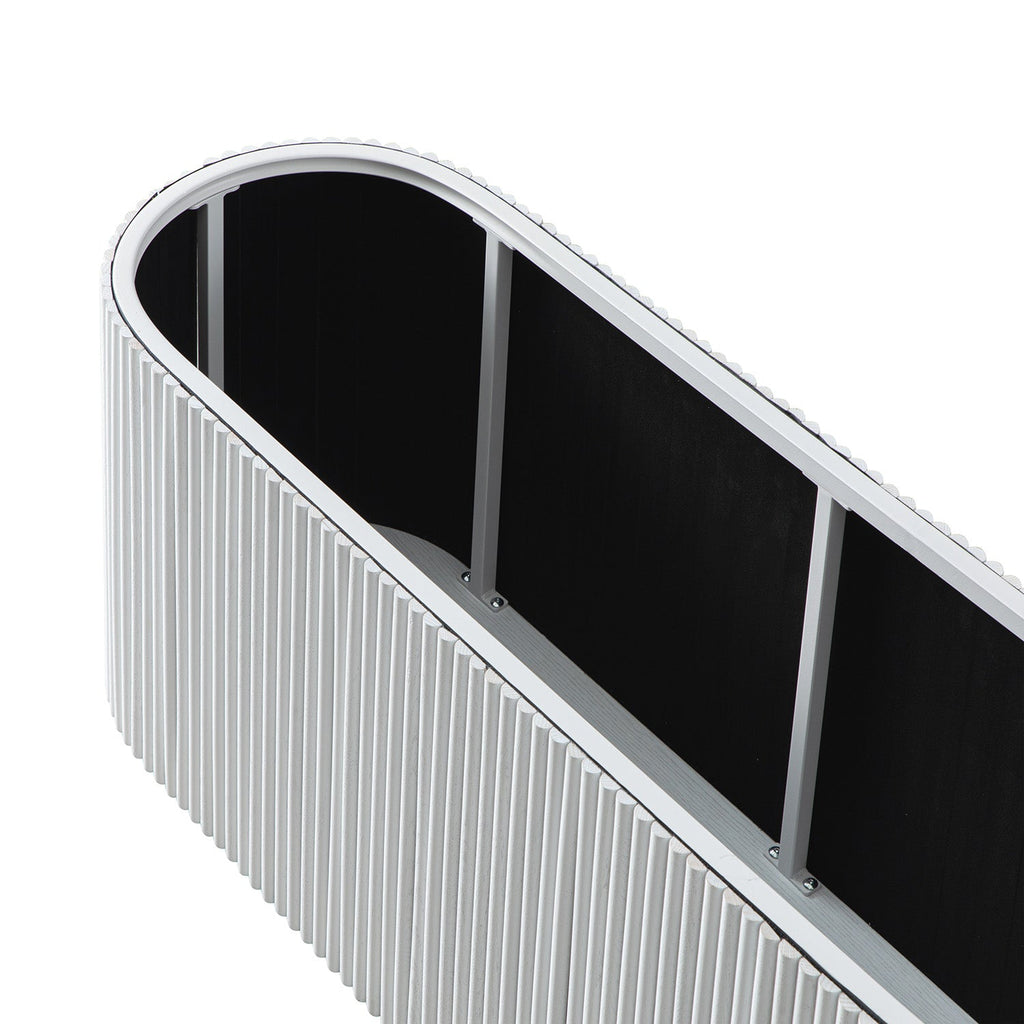 Maru Storage Ottoman Bench, Washed White