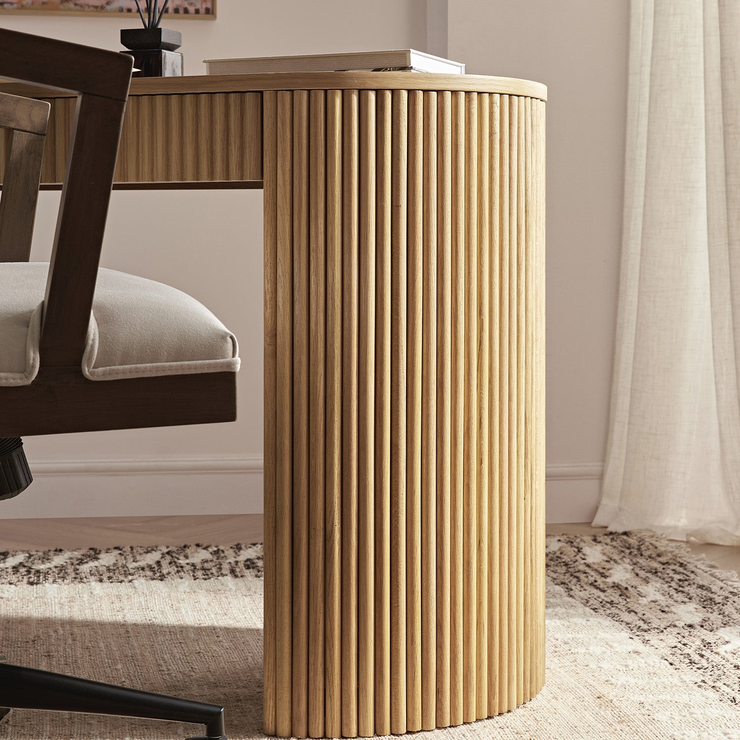 Maru 1-Drawer Writing Desk, Oak