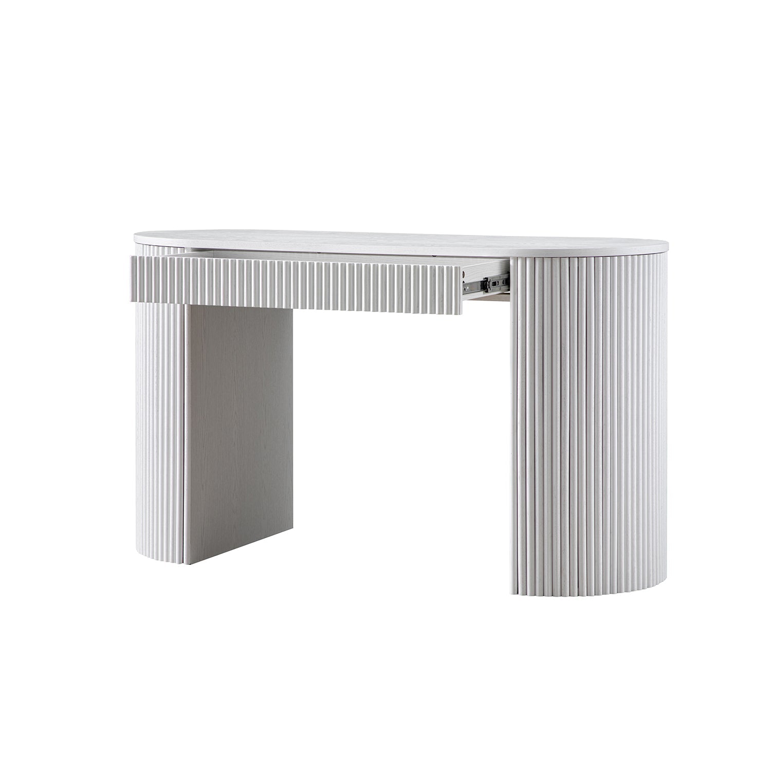 Maru 1-Drawer Writing Desk, Washed White