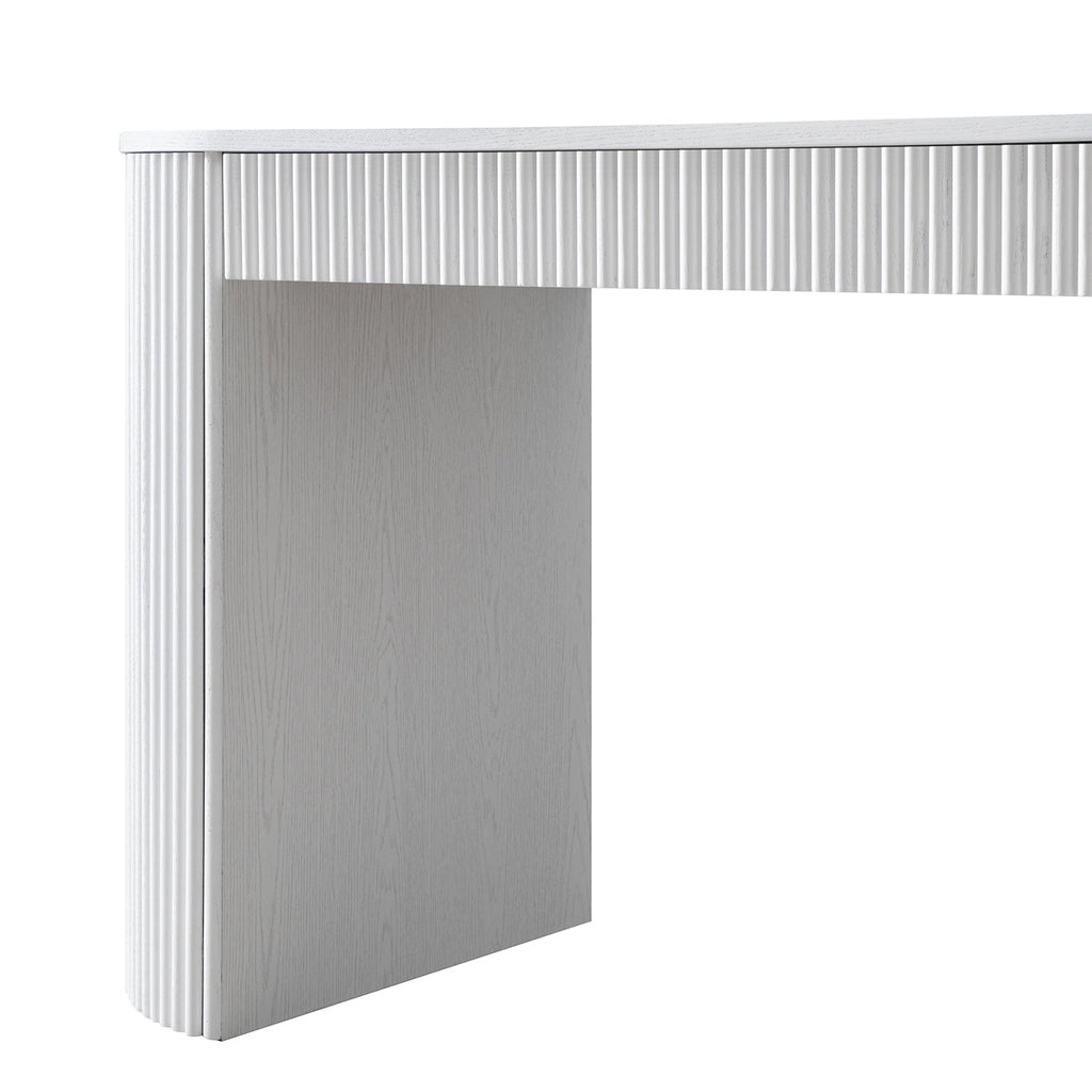 Maru 1-Drawer Writing Desk, Washed White