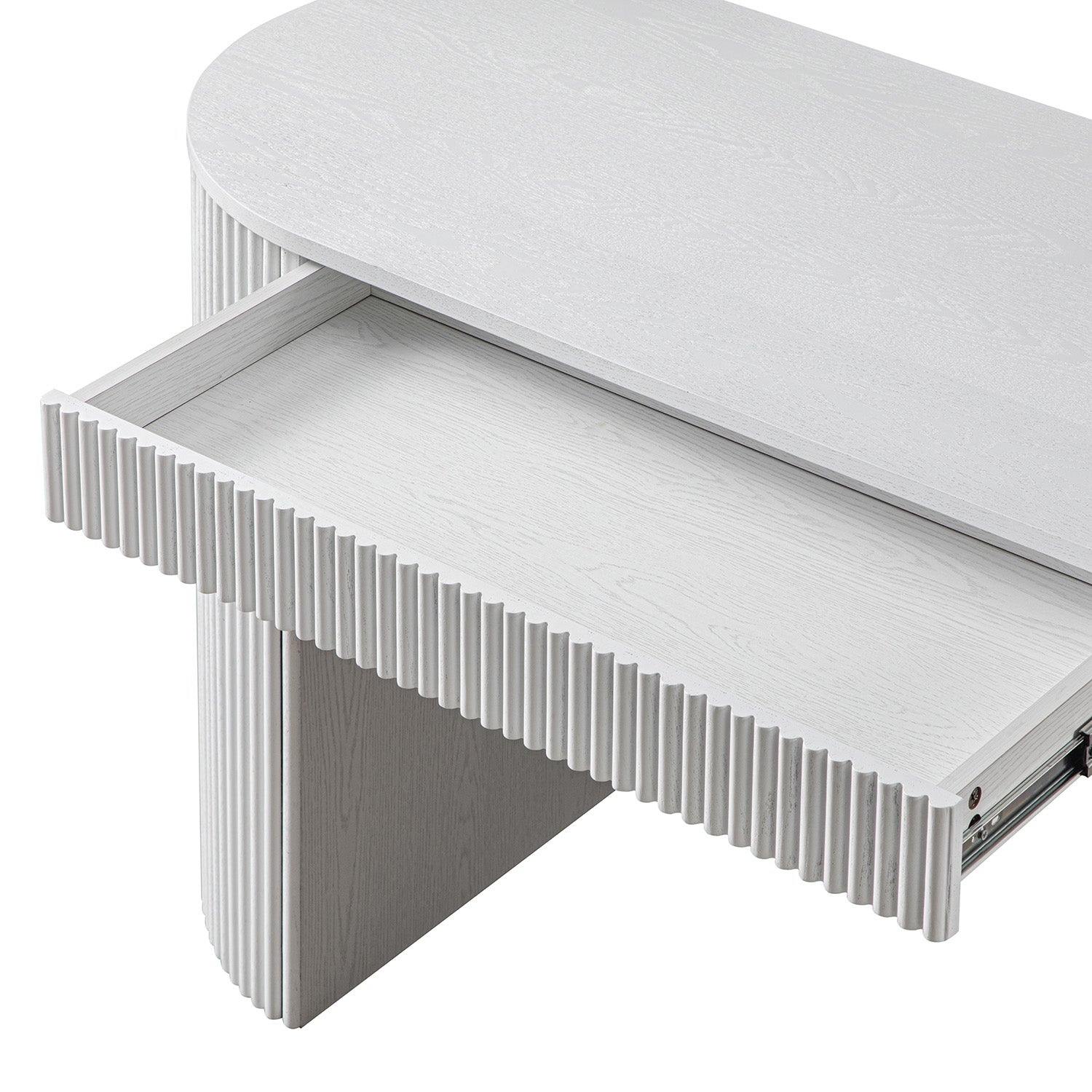 Maru 1-Drawer Writing Desk, Washed White