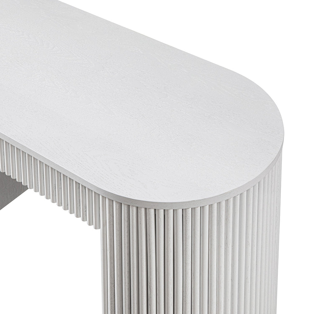 Maru 1-Drawer Writing Desk, Washed White