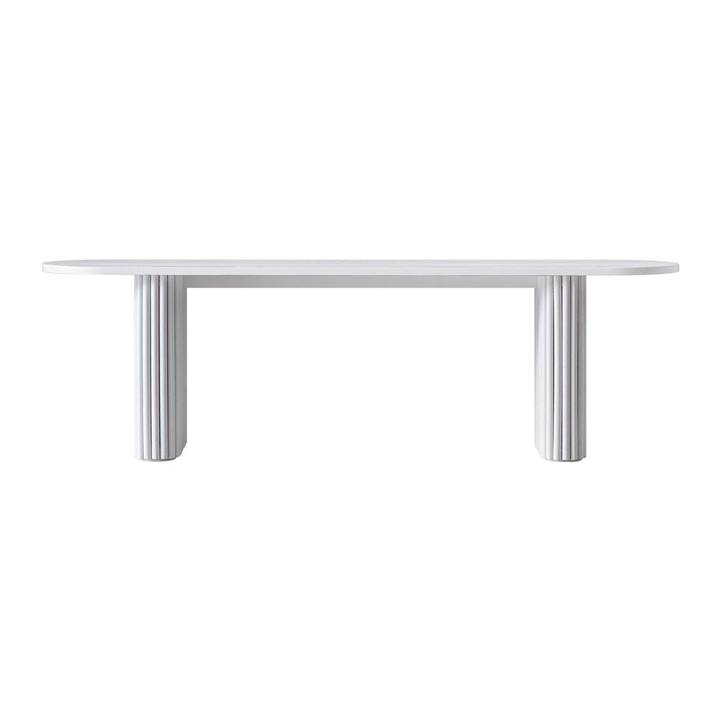 Maru 150cm Dining Bench, Washed White