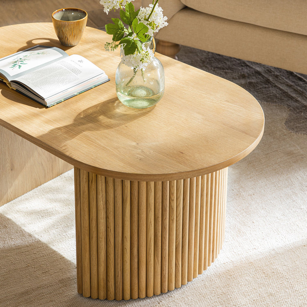 Maru Oval Coffee Table, Oak