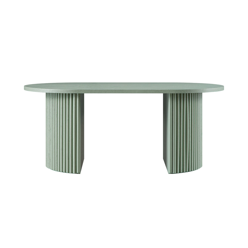 Maru Oval Coffee Table, Sage Green
