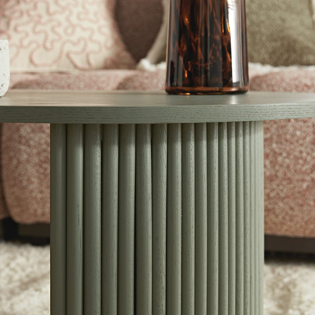 Maru Oval Coffee Table, Sage Green