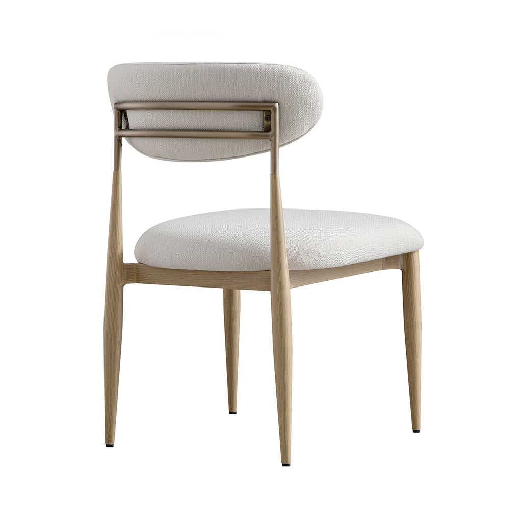 Dagmar Set of 2 Dining Chairs, Ivory Weave| Natural Frame
