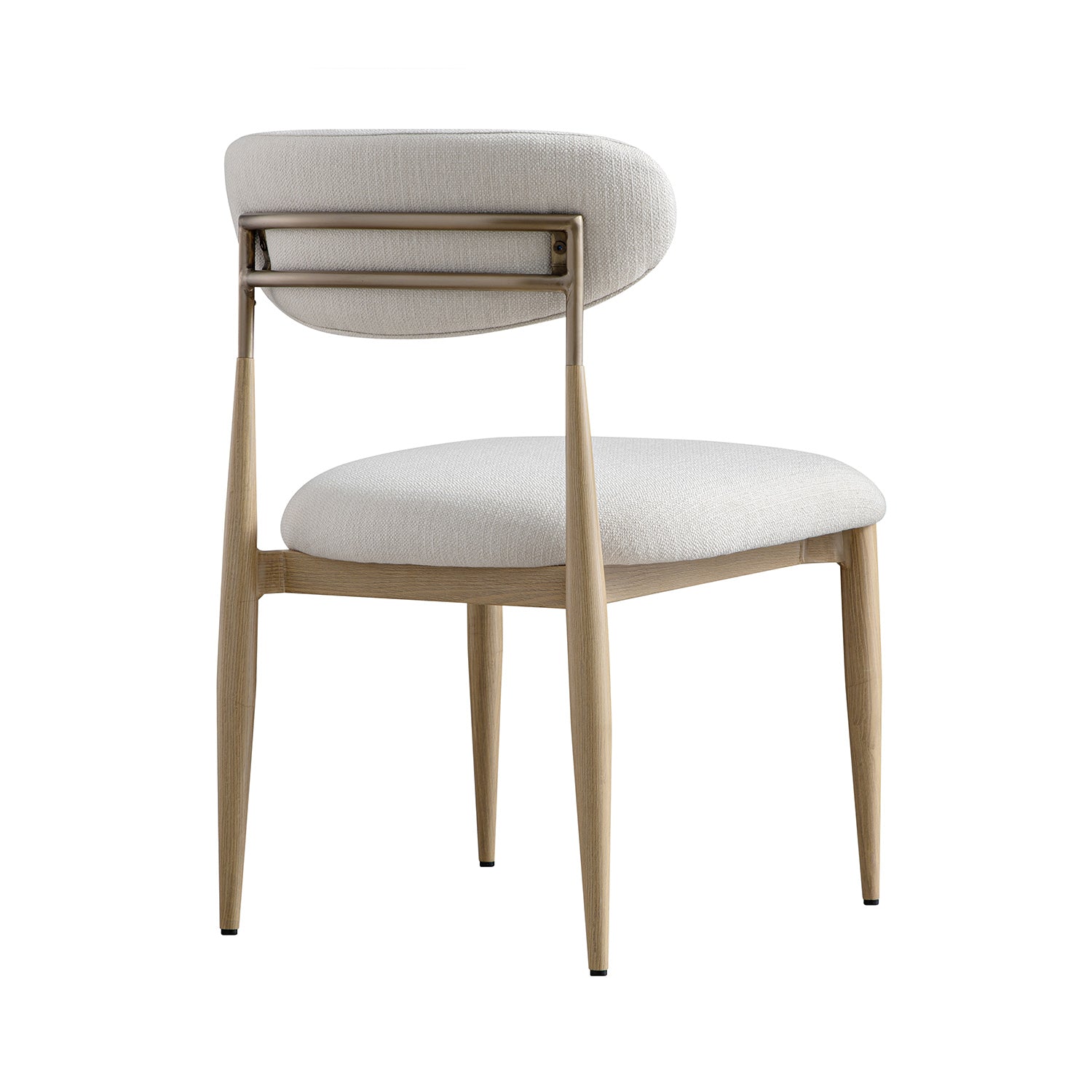 Dagmar Set of 2 Dining Chairs, Ivory Weave| Natural Frame