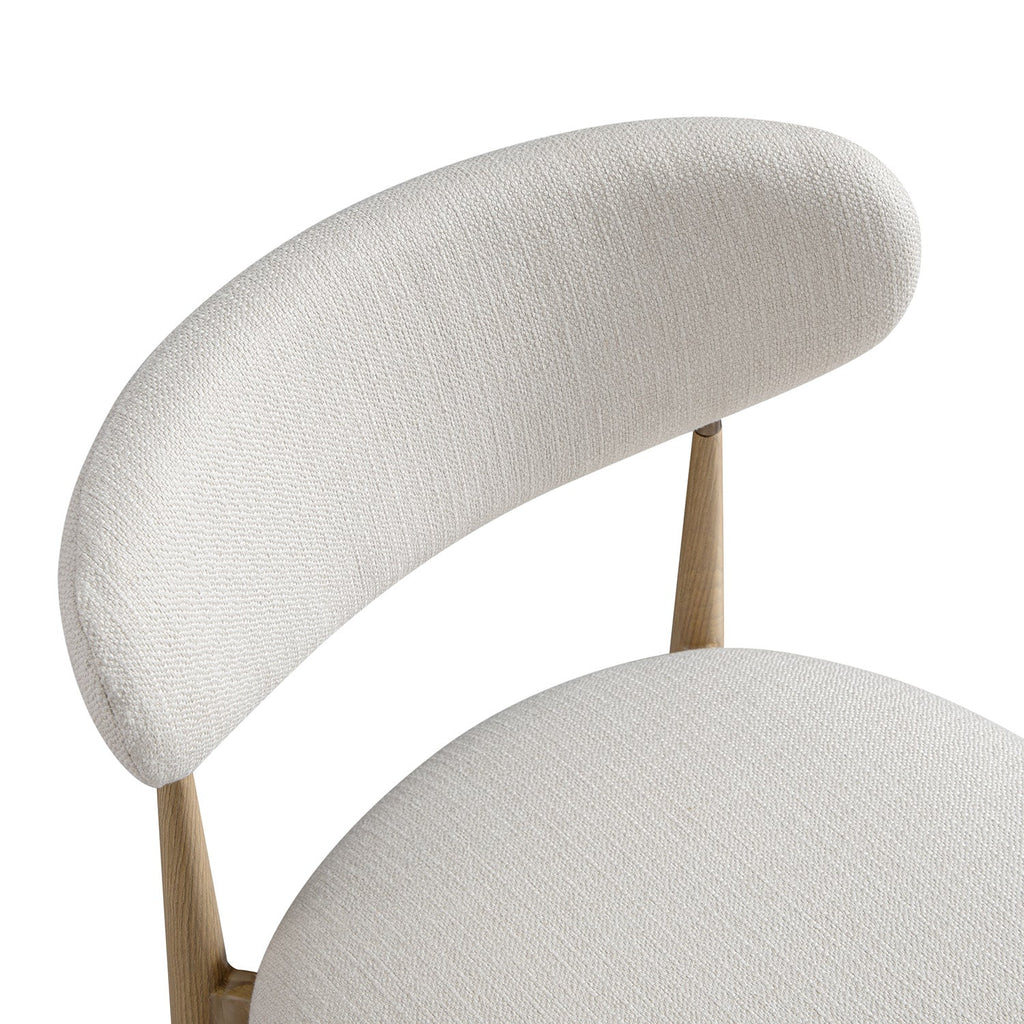 Dagmar Set of 2 Dining Chairs, Ivory Weave| Natural Frame
