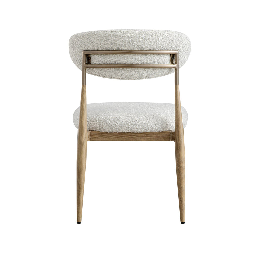 Dagmar Set of 2 Dining Chairs, Ecru Boucle | Natural Frame