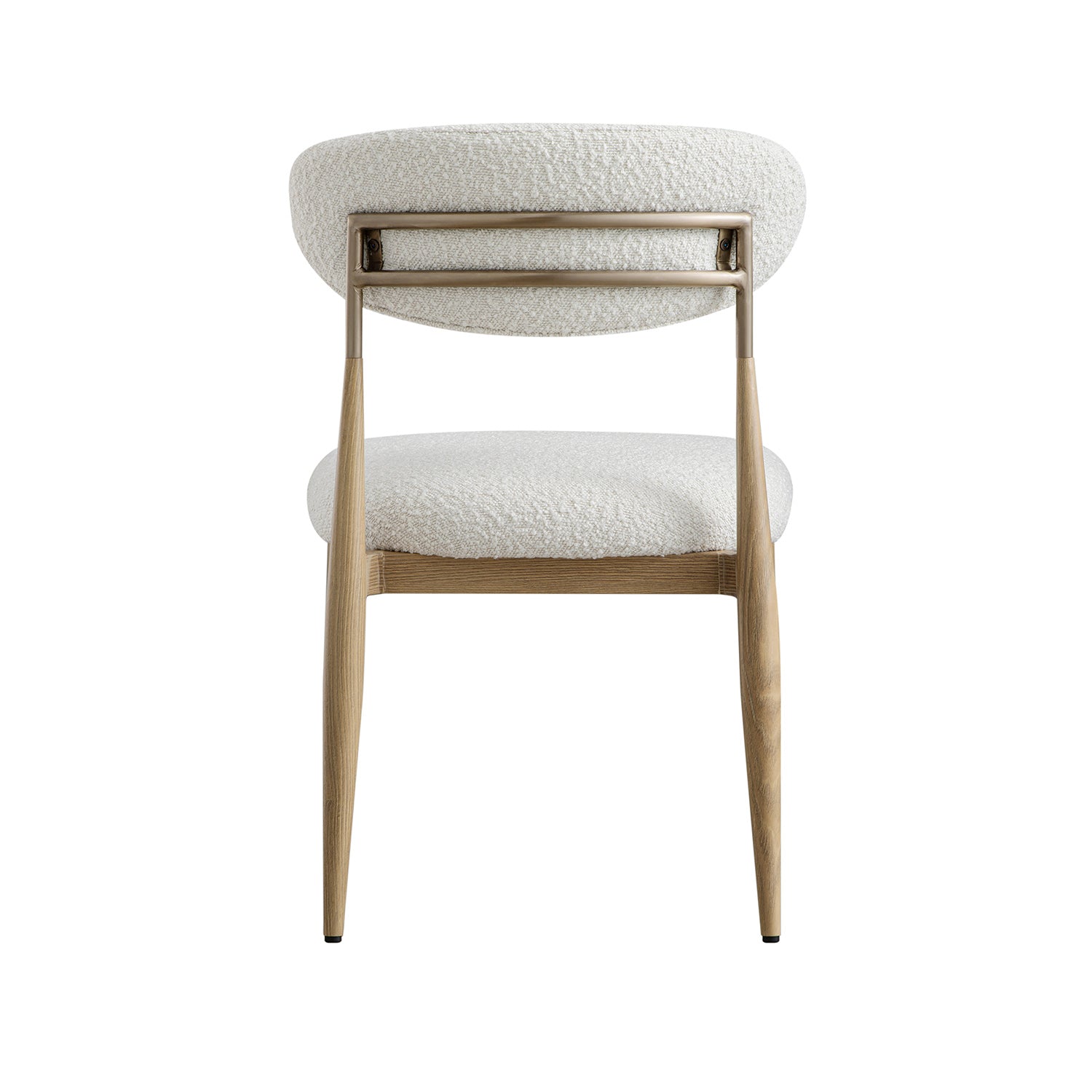Dagmar Set of 2 Dining Chairs, Ecru Boucle | Natural Frame