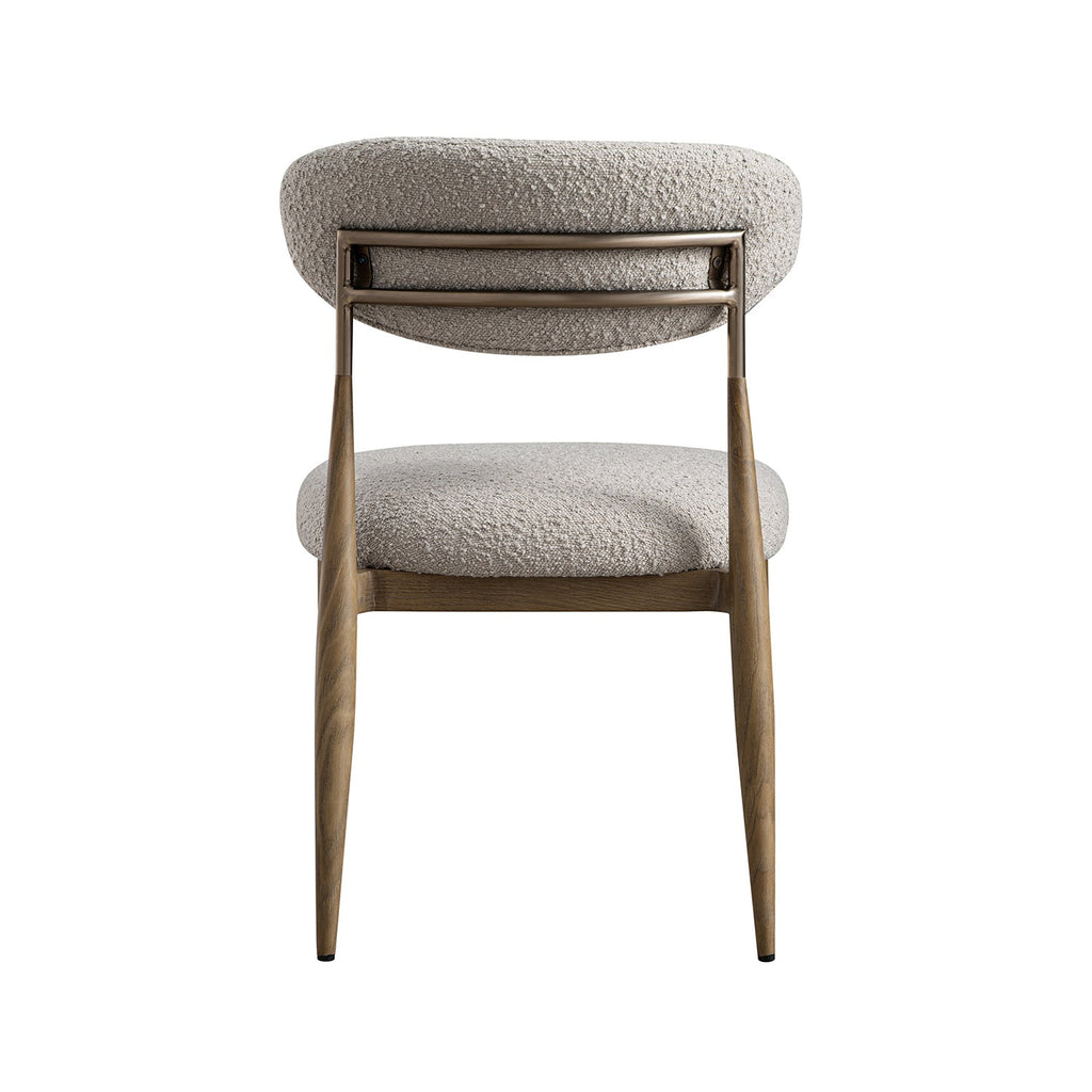 Dagmar Set of 2 Dining Chairs, Light Taupe Boucle | Silver Oak Frame