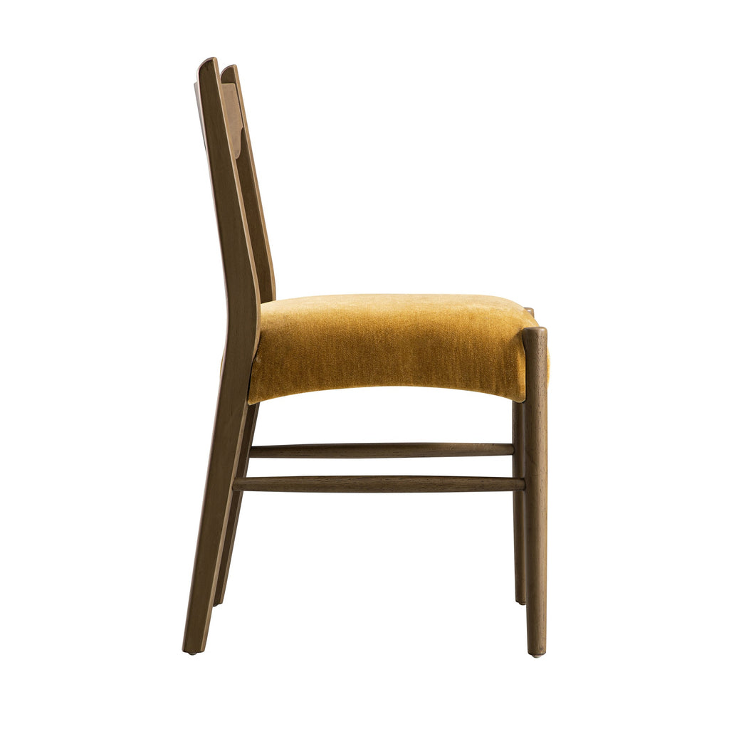 Ludlow Set of 2 Dining Chairs, Spiced Honey Chenille | Silver Oak