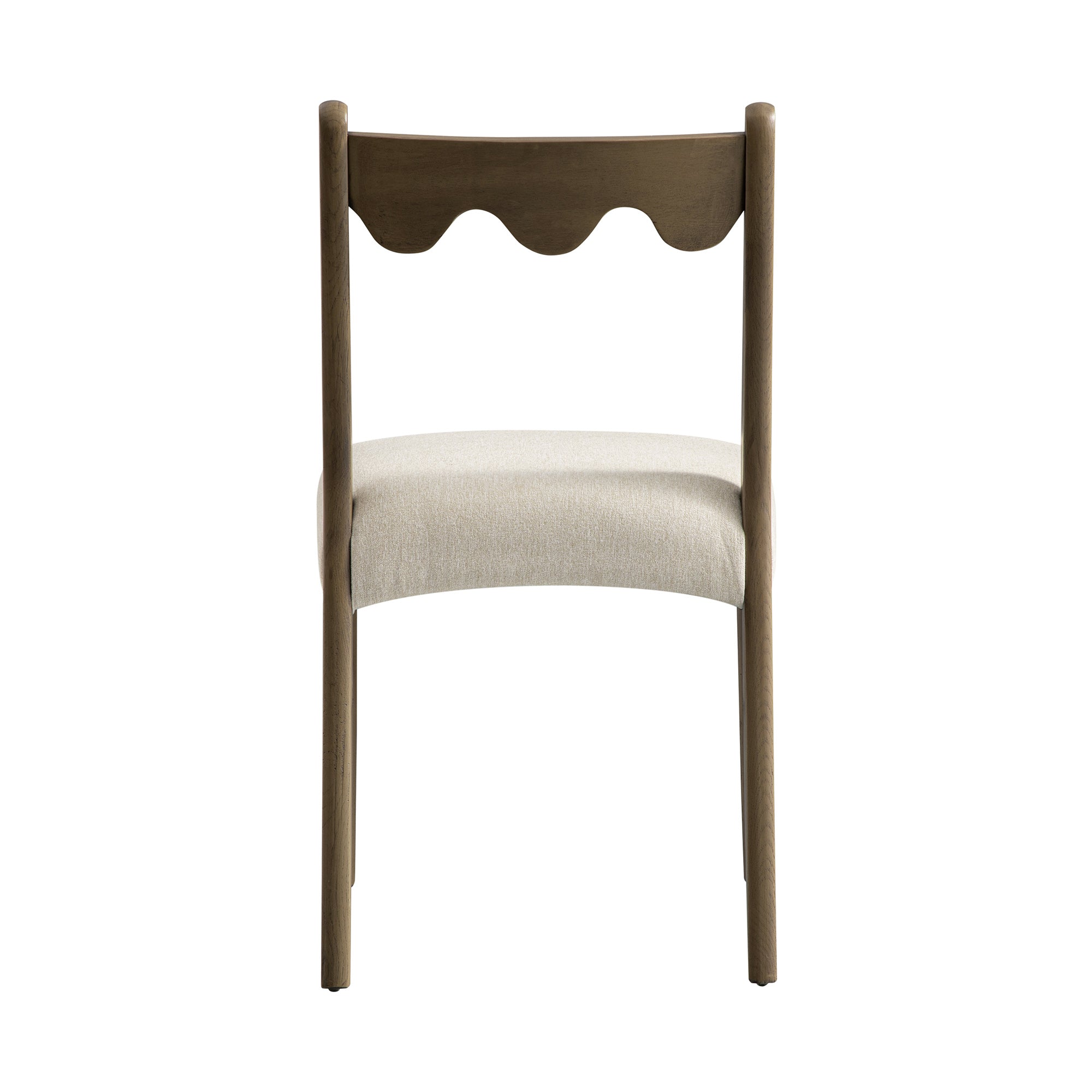 Ludlow Set of 2 Dining Chairs, Oatmeal Fabric | Silver Oak Frame