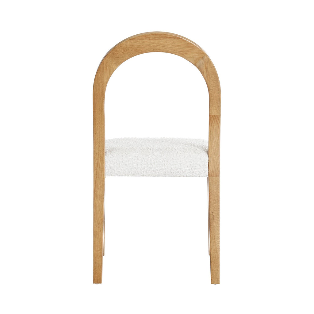 Lumi Dining Chair, Ecru Boucle | Natural Oak Frame