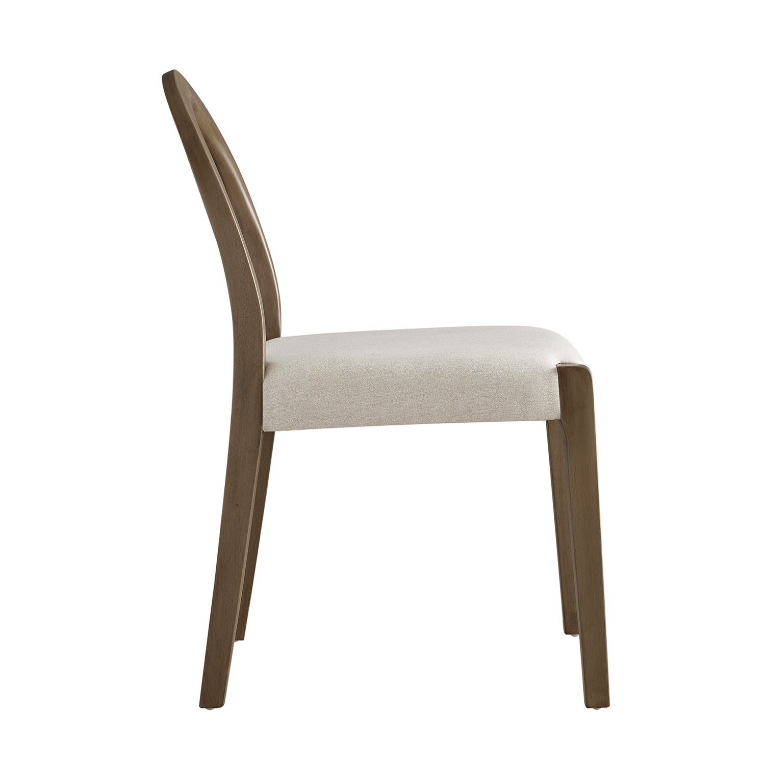 Lumi Dining Chair, Oatmeal Fabric | Silver Oak Frame