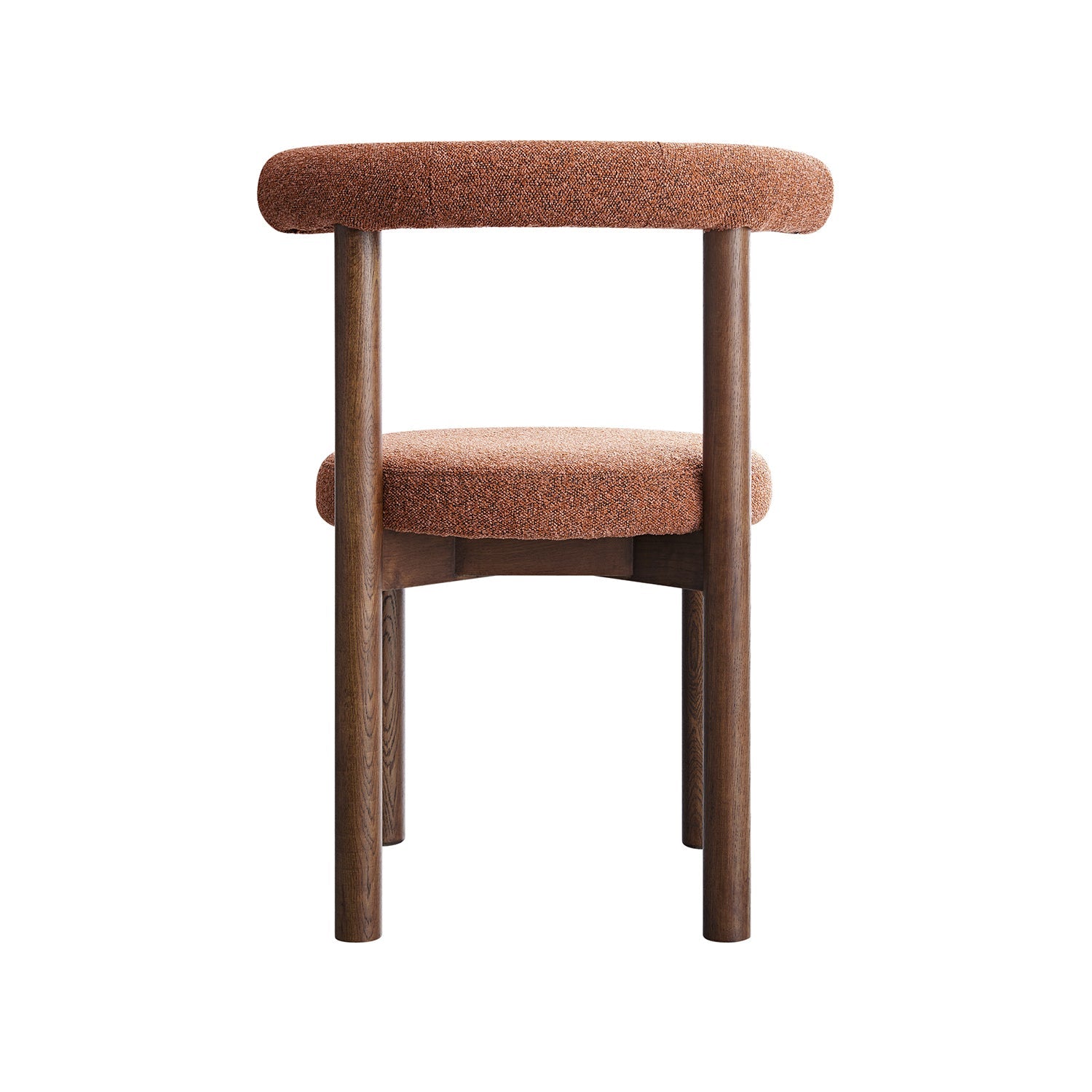 Demeter Dining Chair, Brick Boucle | Dark Walnut Frame