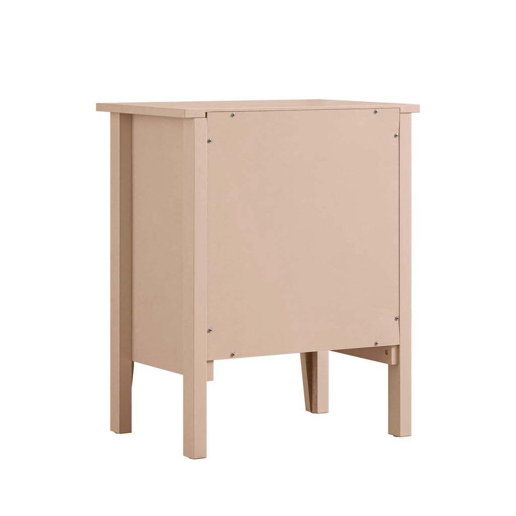 Oakham 1-Drawer Bedside Table, Nude Pink