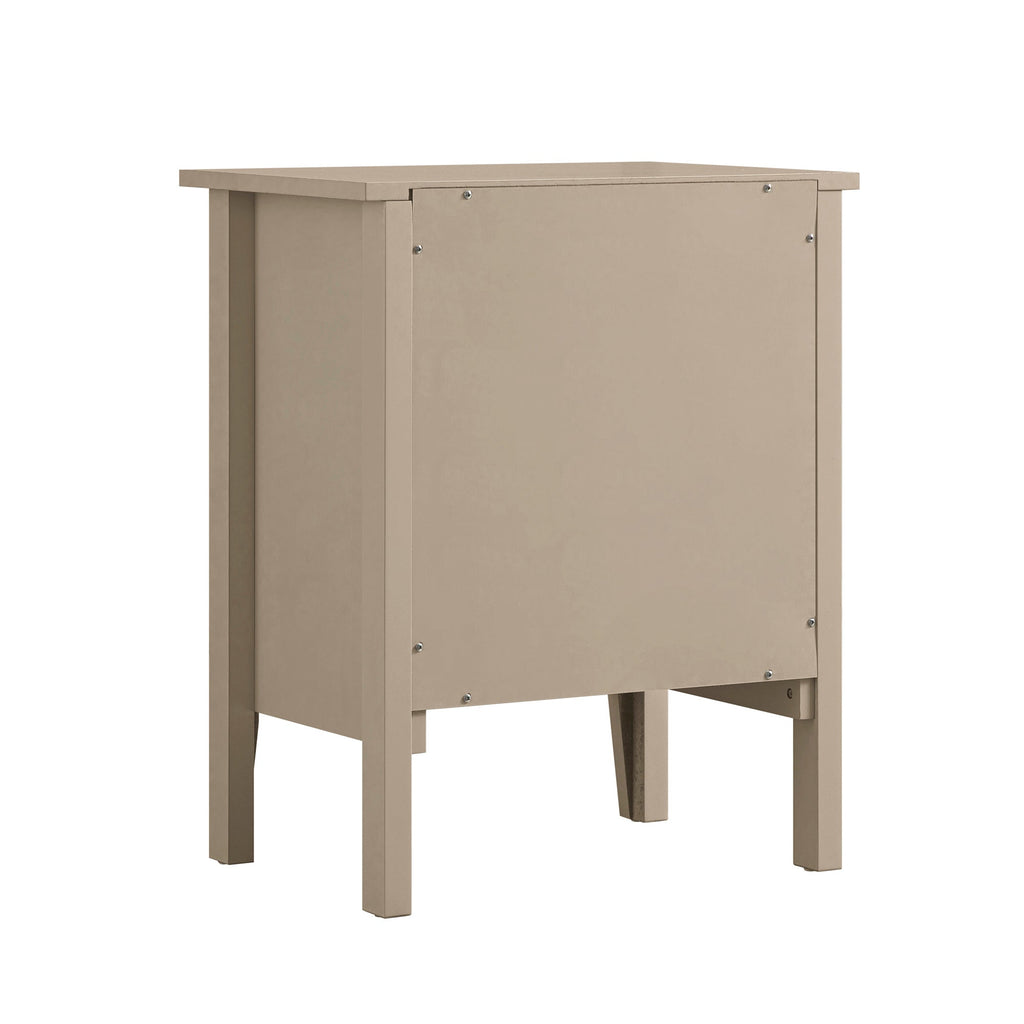 Oakham 1-Drawer Bedside Table, Deep Greige