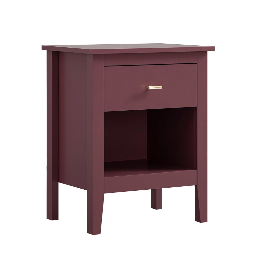 Oakham 1-Drawer Bedside Table, Wild Cherry