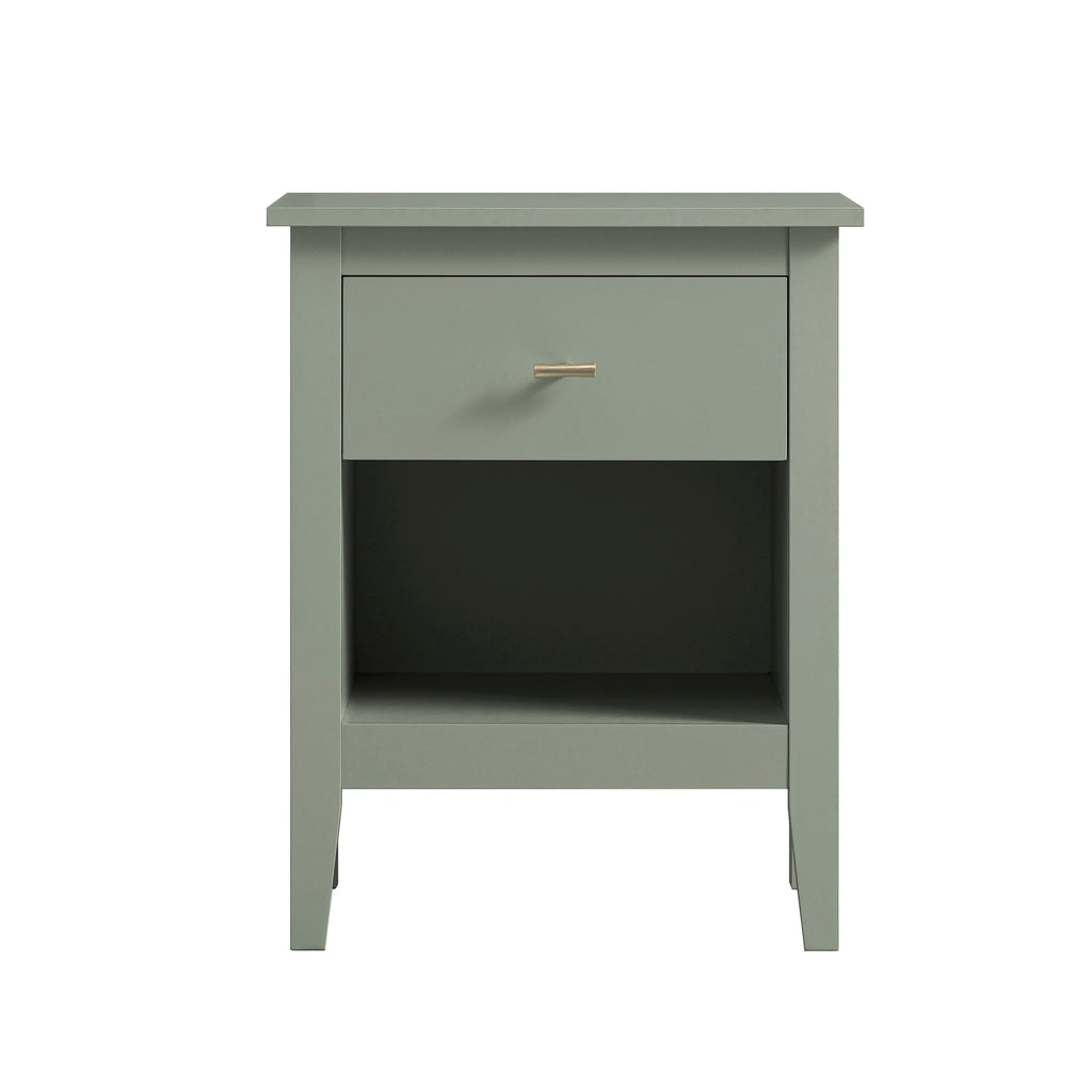 Oakham 1-Drawer Bedside Table, Desert Sage