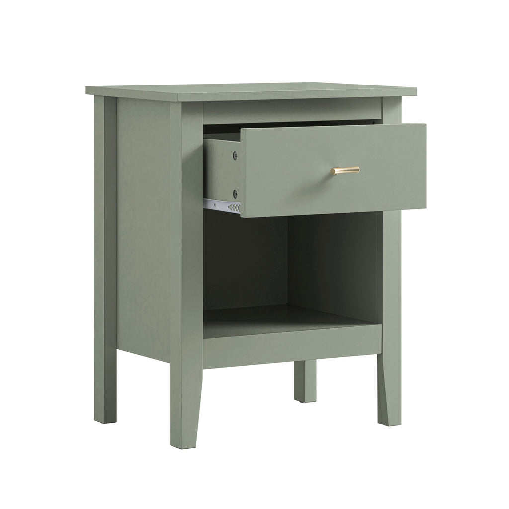 Oakham 1-Drawer Bedside Table, Desert Sage