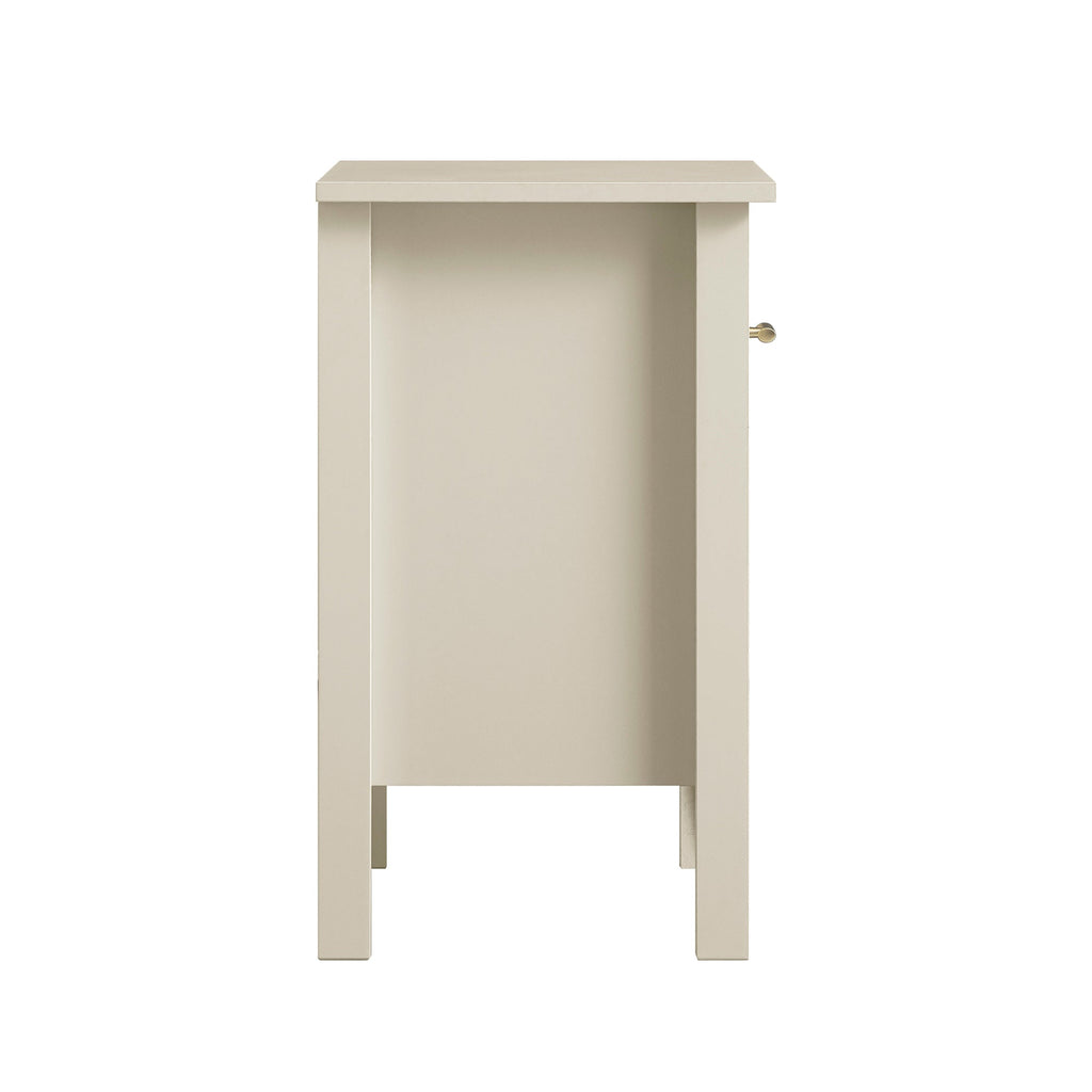 Oakham 1-Drawer Bedside Table, Shaded White