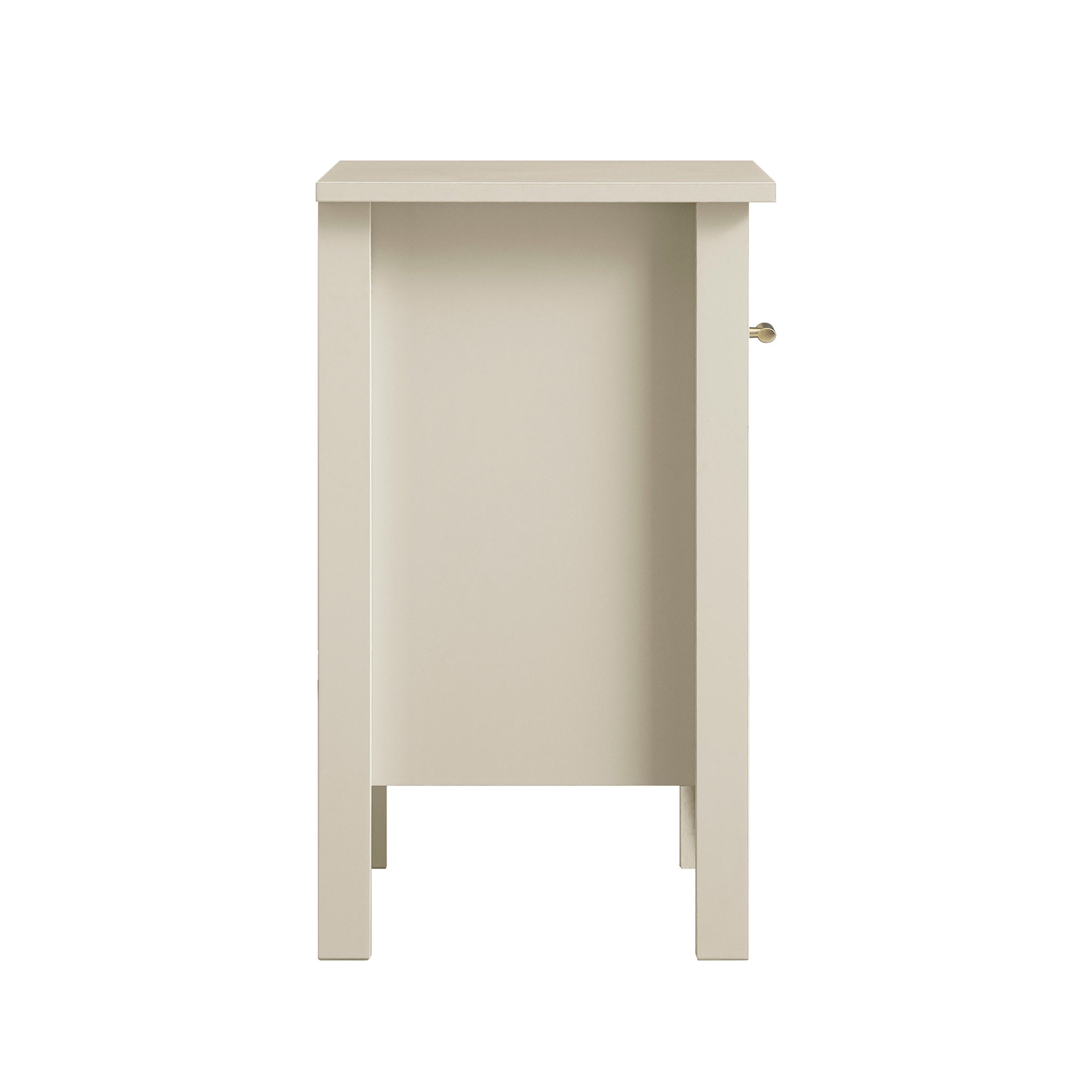 Oakham 1-Drawer Bedside Table, Shaded White
