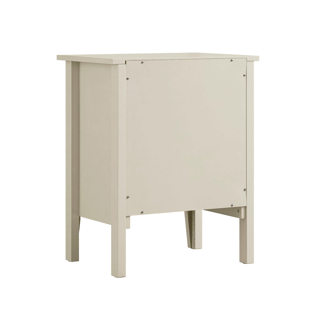 Oakham 1-Drawer Bedside Table, Shaded White