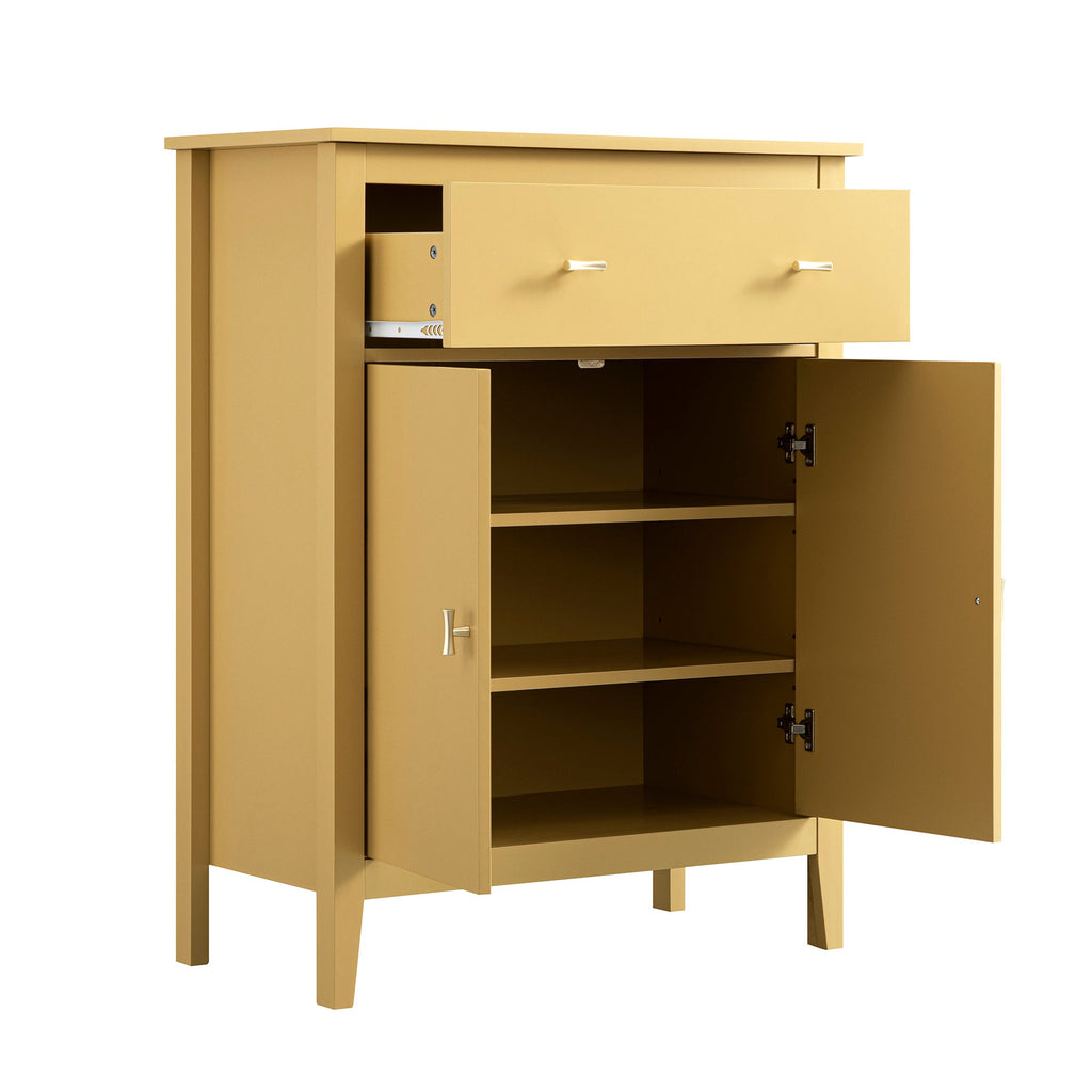 Oakham Small Sideboard with Drawer, Rattan Yellow