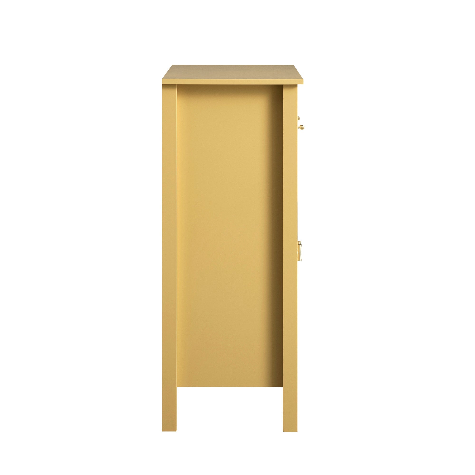 Oakham Small Sideboard with Drawer, Rattan Yellow