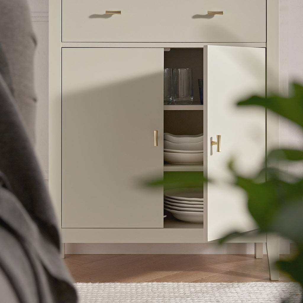 Oakham Small Sideboard with Drawer, Shaded White